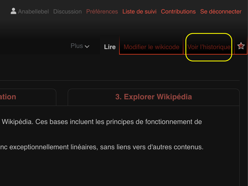 Fichier:Historique de l'article Francophonie.png